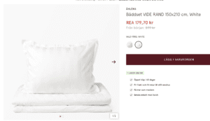 Fyndad bäddset i mjuk satin