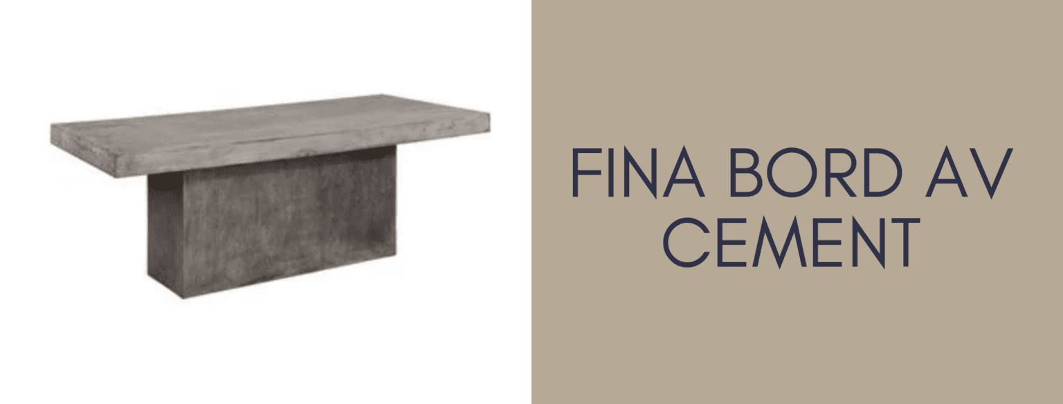 fina bord av cement